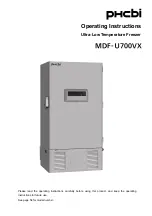 Phcbi MDF-U700VX Series Operating Instructions Manual preview