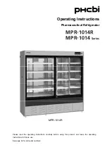 Preview for 1 page of Phcbi MPR-1014 Series Operating Instructions Manual