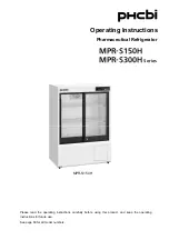 Предварительный просмотр 1 страницы Phcbi MPR-S150H Series Operating Instructions Manual