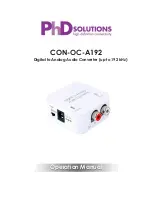 PhD Solutions CON-OC-A192 Operation Manual preview