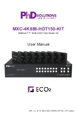 PhD Solutions HDBaseT MXC-4K888-HDT150-KIT User Manual preview