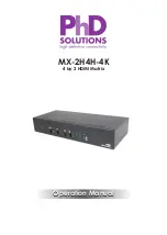 PhD Solutions MX-2H4H-4K Operation Manual preview