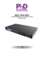 PhD Solutions MXC-424-HDTL Operation Manual preview