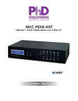 PhD Solutions MXC-P8X8-HDT Operation Manual preview