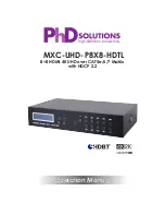 PhD Solutions MXC-UHD-P8X8-HDTL Operation Manual предпросмотр