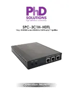 PhD Solutions SPC-3C1H-HDTL Operation Manual предпросмотр