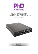 Предварительный просмотр 1 страницы PhD Solutions SPC-P3C1H-HDTE Operation Manual