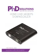 Preview for 1 page of PhDsolutions PHD-HDMIDAC-4KDS Installation Manual