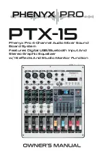 Preview for 1 page of Phenyx PRO PTX-15 Owner'S Manual