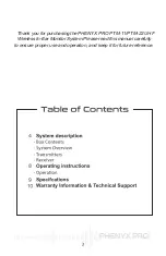 Предварительный просмотр 3 страницы Phenyx PTM-11 Owner'S Manual