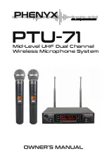 Phenyx PTU-71 Owner'S Manual preview