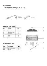 Предварительный просмотр 3 страницы PHI VILLA 26'' Steel Wood Burning Fire Pit Assembly Instructions