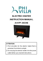 PHI VILLA AH-FP-30CHE Instruction Manual предпросмотр