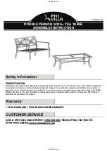 Preview for 1 page of PHI VILLA DOUBLE PERSON SOFA+ TEA TABLE Assemble Instruction