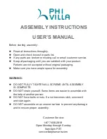 Preview for 15 page of PHI VILLA E02GF-040-BU Use And Care Manual