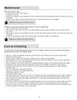 Preview for 29 page of PHI VILLA E02GF-040-BU Use And Care Manual