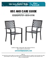 PHI VILLA E02GF0701-059-01N Use And Care Manual preview