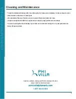 Предварительный просмотр 6 страницы PHI VILLA E02GF0701-059-01N Use And Care Manual