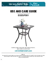 PHI VILLA E02GF081 Use And Care Manual preview