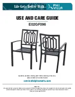 PHI VILLA E02GF096 Use And Care Manual preview