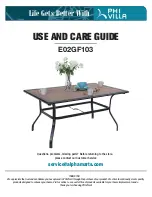 PHI VILLA E02GF103 Use And Care Manual preview