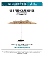 PHI VILLA E02GM013 Use And Care Manual preview