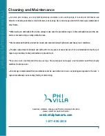 Preview for 9 page of PHI VILLA E02GM013 Use And Care Manual