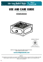 PHI VILLA E02GS033 Use And Care Manual preview