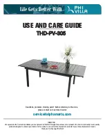 PHI VILLA THD-PV-305 Use And Care Manual preview