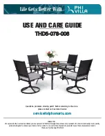 Preview for 1 page of PHI VILLA THD5-078-006 Use And Care Manual