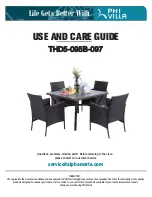 Preview for 1 page of PHI VILLA THD5-095B-097 Use And Care Manual