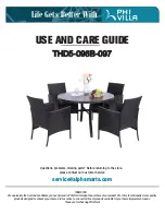 Preview for 1 page of PHI VILLA THD5-096B-097 Use And Care Manual