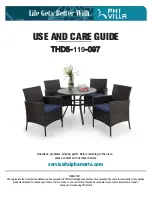 Preview for 1 page of PHI VILLA THD5-119-097 Use And Care Manual