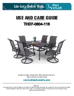 PHI VILLA THD7-0604-116 Use And Care Manual preview