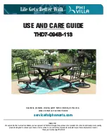 Preview for 1 page of PHI VILLA THD7-094B-113 Use And Care Manual