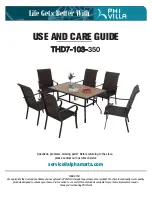 Preview for 1 page of PHI VILLA THD7-103-350 Use And Care Manual