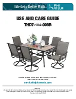 Preview for 1 page of PHI VILLA THD7-104-093B Use And Care Manual