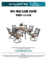 Preview for 1 page of PHI VILLA THD7-104-113 Use And Care Manual