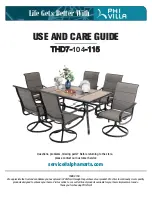 Preview for 1 page of PHI VILLA THD7-104-115 Use And Care Manual