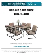 Preview for 1 page of PHI VILLA THD7-104-3601 Use And Care Manual