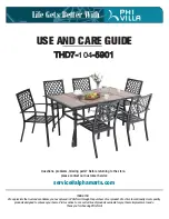 Preview for 1 page of PHI VILLA THD7-104-5901 Use And Care Manual