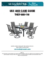 Preview for 1 page of PHI VILLA THD7-305-116 Use And Care Manual