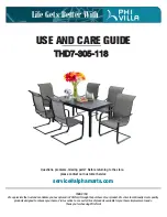 PHI VILLA THD7-305-118 Use And Care Manual preview