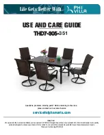 Preview for 1 page of PHI VILLA THD7-305-351 Use And Care Manual