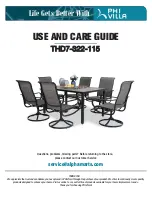 Preview for 1 page of PHI VILLA THD7-322-115 Use And Care Manual