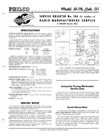 Philco 38-116 Service Bulletin preview