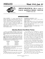 Preview for 1 page of Philco 39-45 Service Bulletin