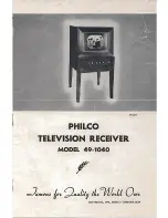 Preview for 1 page of Philco 49-1040 Instructions Manual