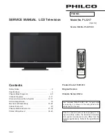 Предварительный просмотр 1 страницы Philco PL3217 Service Manual