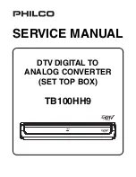 Philco TB100HH9 Service Manual preview